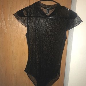 Black sheer bodysuit